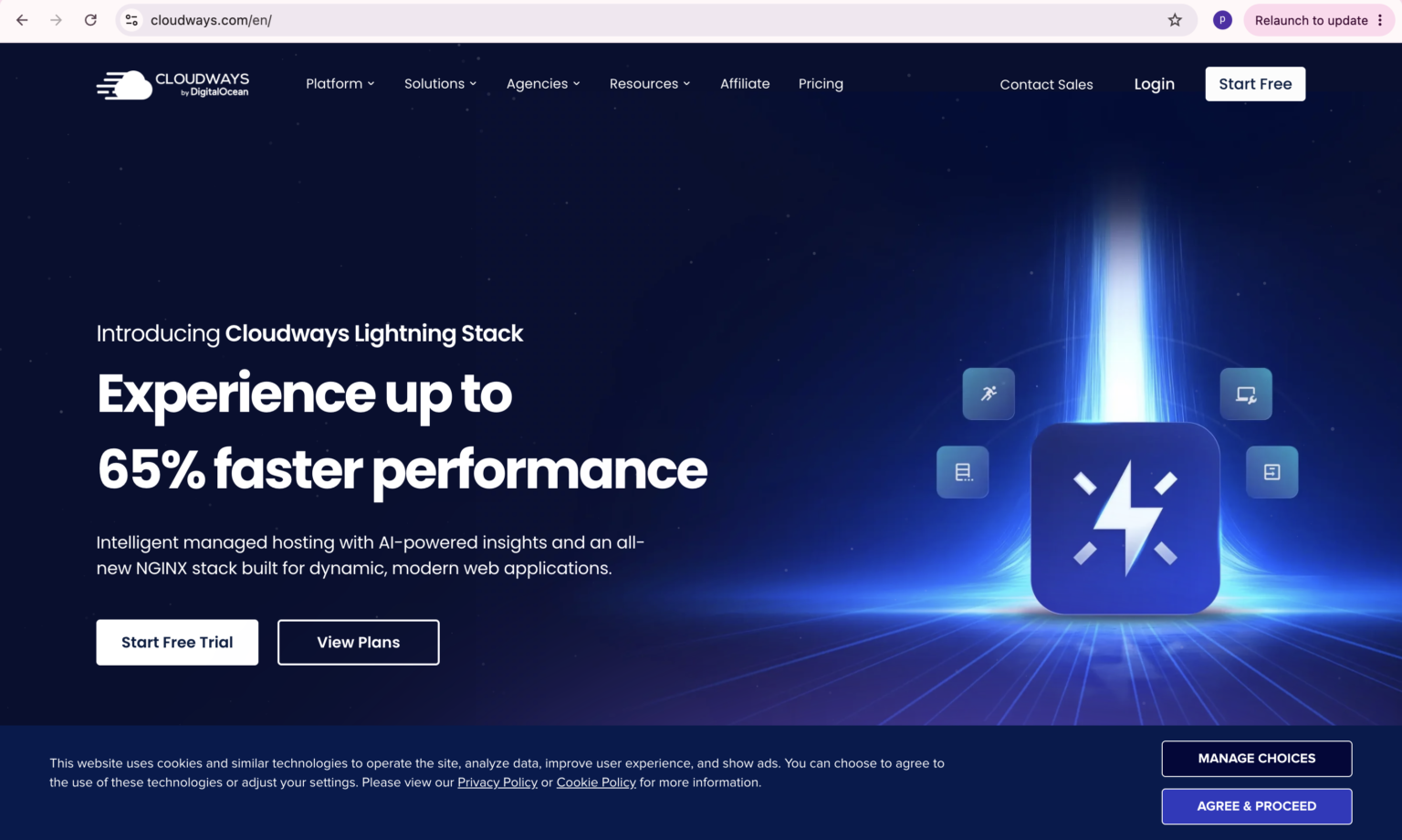 cloudways.com homepage (Managed Cloud Hosting Provider)