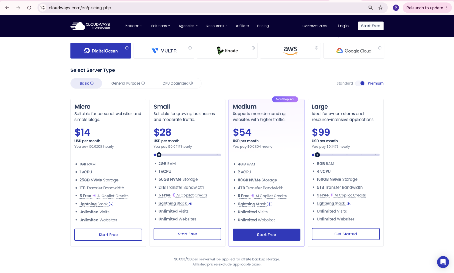 cloudways pricing 2026